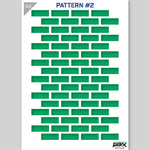 QBIX Stencil 1 Layer - Plastic - Pattern - Brick Wall image 1