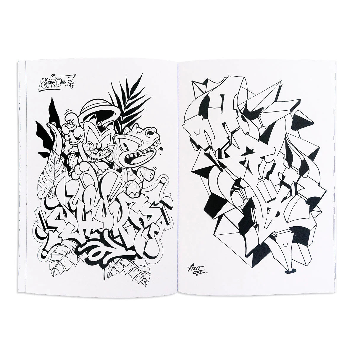 Sketchy Graffiti Coloring Book image 2