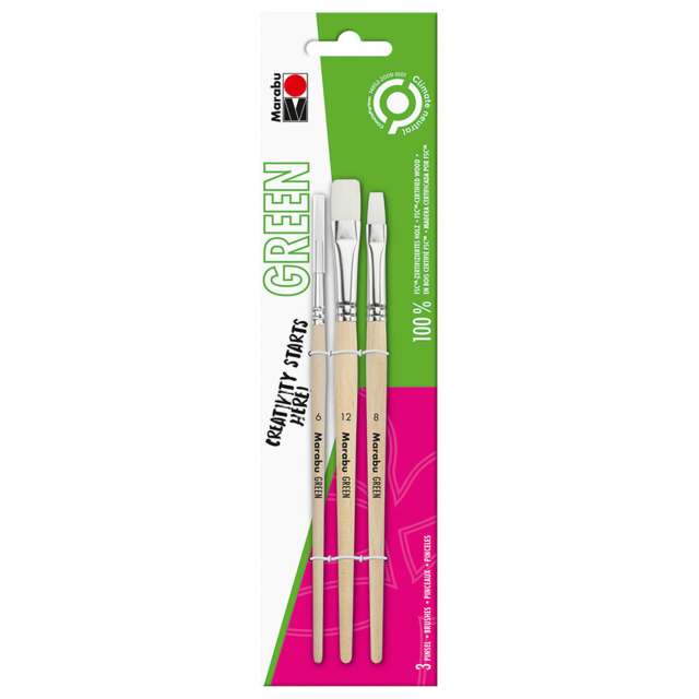 Marabu 3 Piece Brush Set image 0