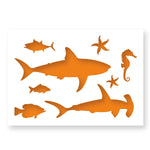 QBIX Stencil 1 Layer - Plastic - Animals - Sealife 2 image 0