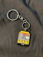 Enamel Train Keyring - V-Set New &amp; Old image 1