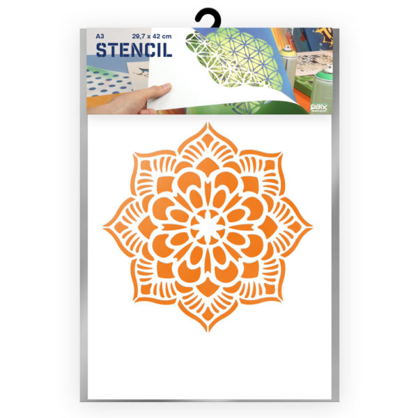 QBIX Stencil 1 Layer - Mandala 15 image 0