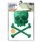 QBIX Stencil 3 Layer - Plastic - Skull - Pirate image 0