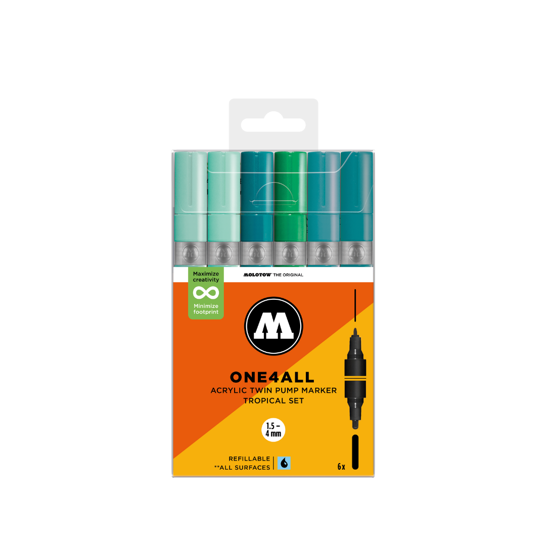 MOLOTOW ONE4ALL Marker Set Twin - Tropical image 0