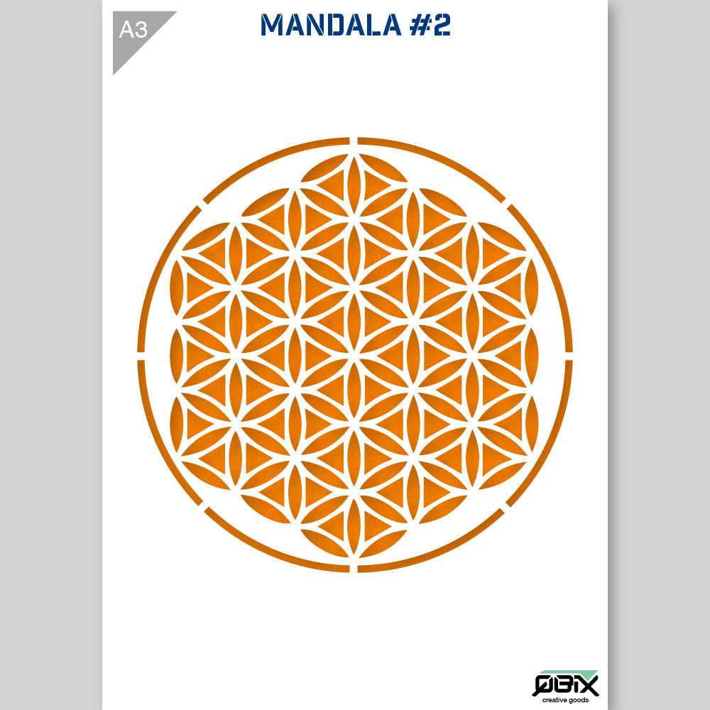 QBIX Stencil 1 Layer - Plastic - Mandala 2 image 2