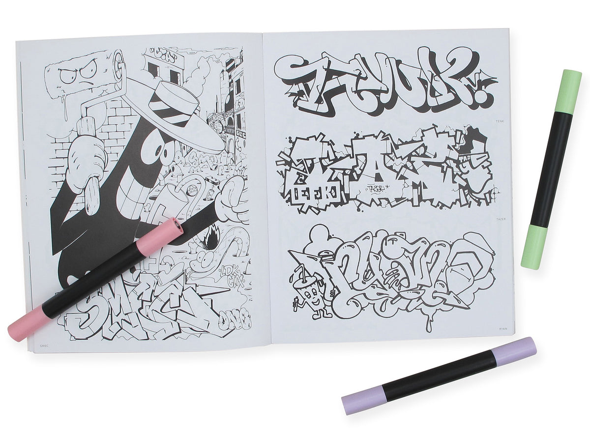 Graffiti Style Coloring Book image 1