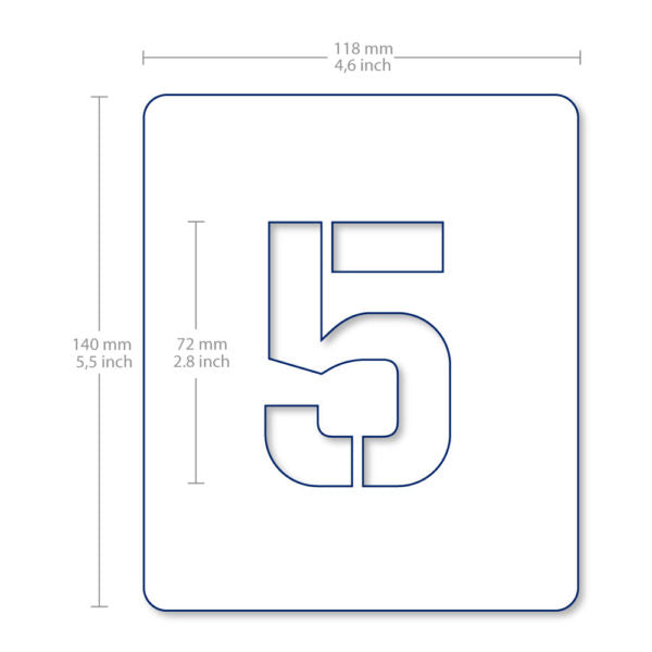 QBIX Plastic Stencil Set - Number Modern - Large image 5