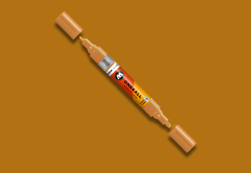 MOLOTOW ONE4ALL Marker Twin - 208 Ocher Brown Light image