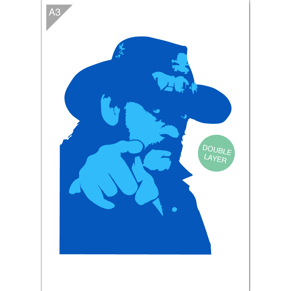 QBIX Stencil 2 Layer - Plastic - Idols - Lemmy (Motorhead) image 3