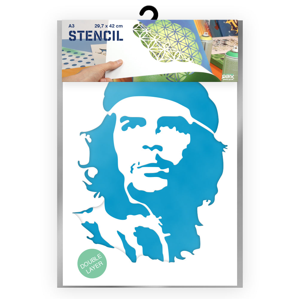 QBIX Stencil 2 Layer - Plastic - Idols - Che Guevara image 0