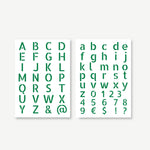 QBIX Stencil A-Z and Numbers - Modern Font (2 Sheets) image 0