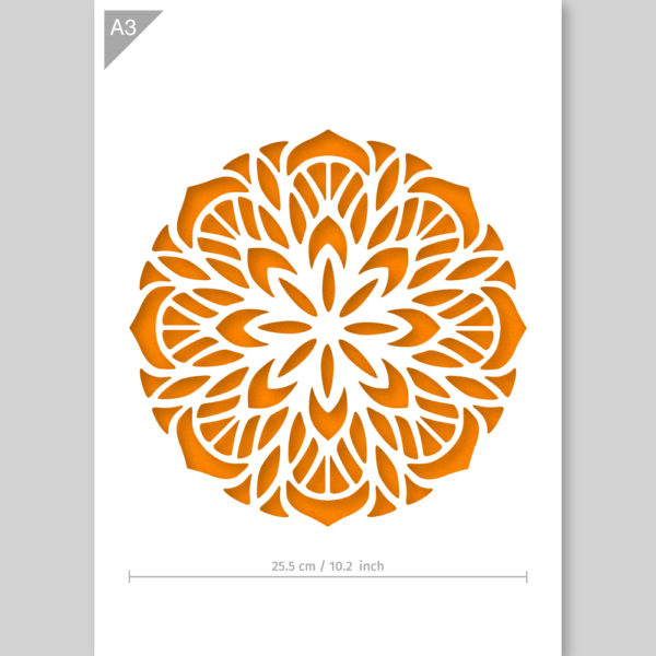 QBIX Stencil 1 Layer - Plastic - Mandala 12 image 2