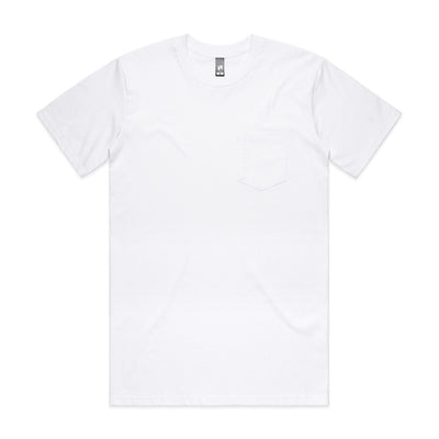 5027 Classic Pocket Tee - White, Mens 2XL image