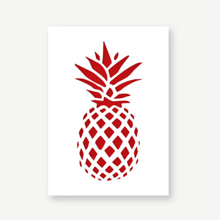 QBIX Stencil 1 Layer - Plastic - Nature - Pineapple image 0