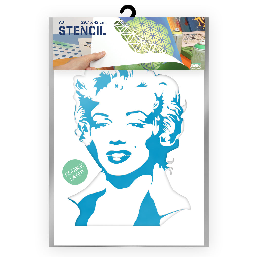 QBIX Stencil 2 Layer - Plastic - Idols - Marilyn Monroe image 0