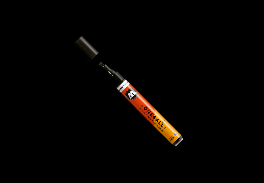 MOLOTOW ONE4ALL Glossy Marker 227HS - 252 Black Gloss image