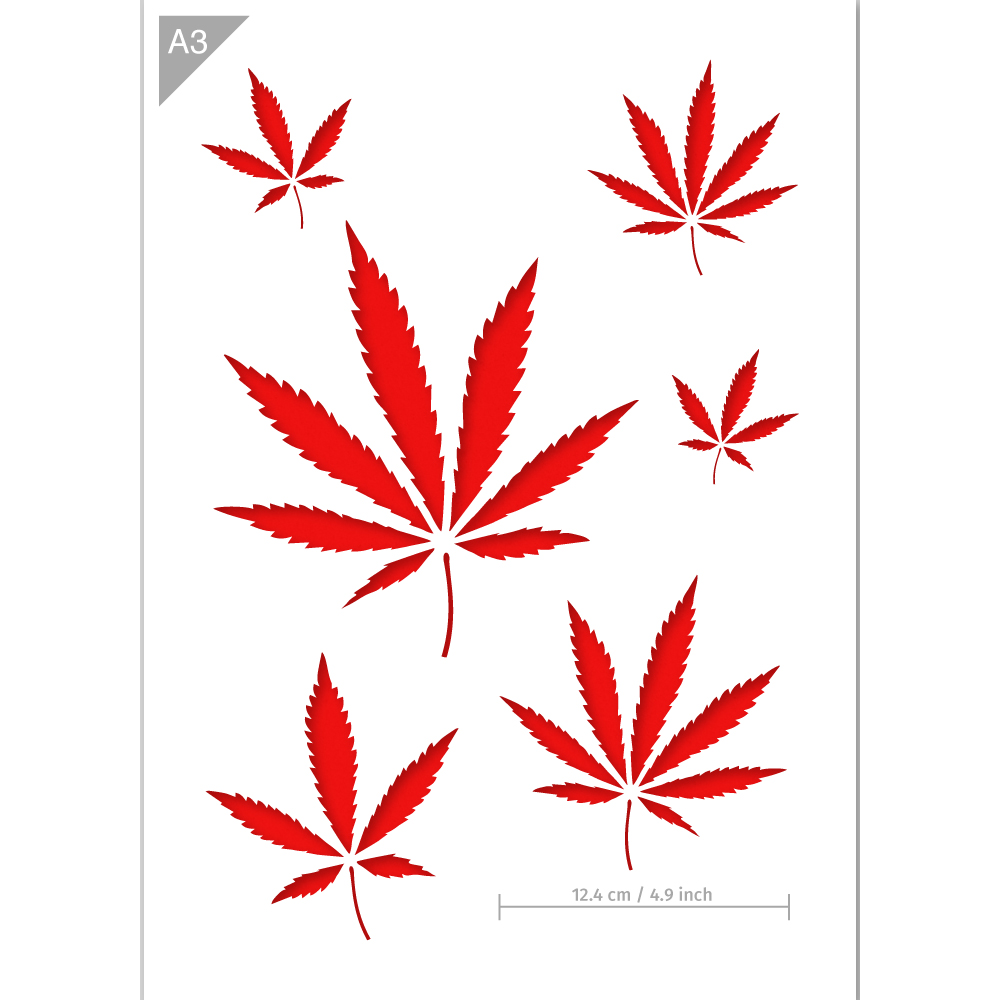 QBIX Stencil 1 Layer - Plastic - Nature - Cannabis image 0