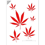 QBIX Stencil 1 Layer - Plastic - Nature - Cannabis image 0
