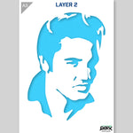 QBIX Stencil 2 Layer - Plastic - Idols - Elvis Presley image 1