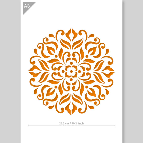 QBIX Stencil 1 Layer - Plastic - Mandala 11 image 0