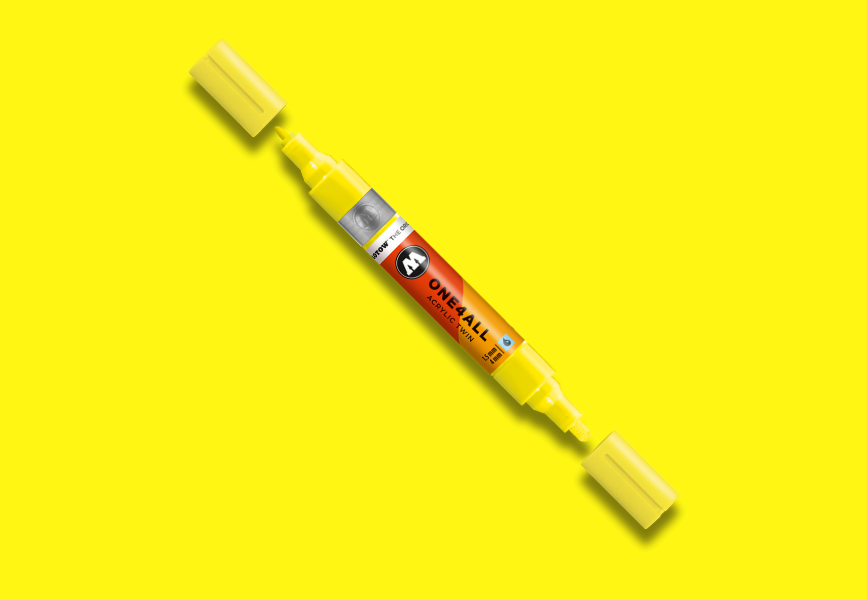 MOLOTOW ONE4ALL Marker Twin - 220 Neon Yellow image