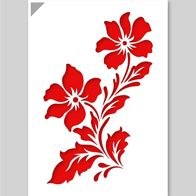 QBIX Stencil 1 Layer - Plastic - Nature - Wild Flower image 0