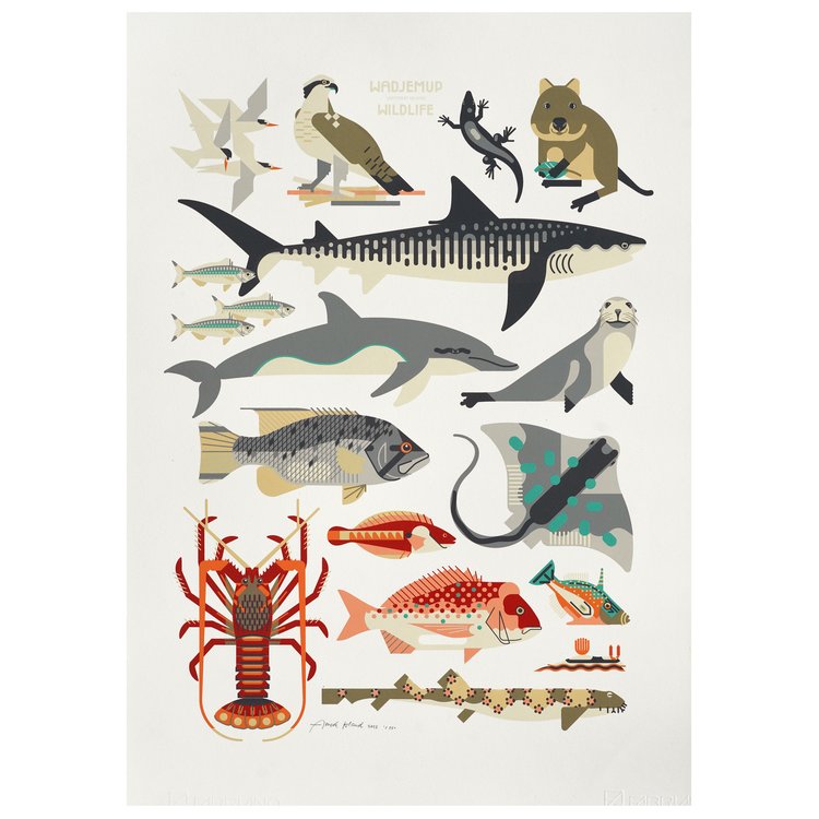 Amok Island Wadjemup Wildlife Screen Print image 0