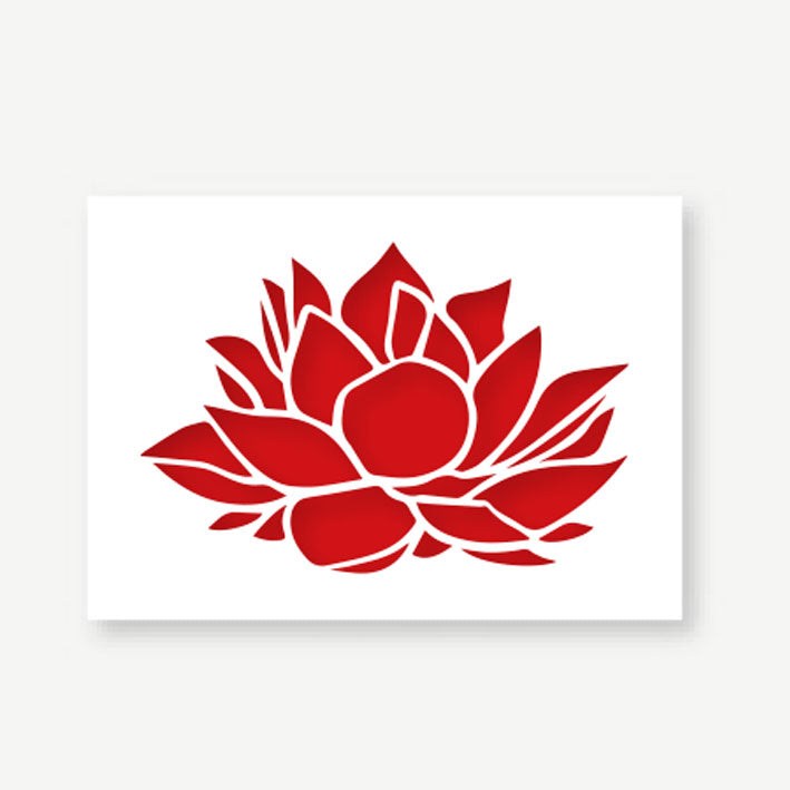 QBIX Stencil 1 Layer - Plastic - Nature - Lotus image 0
