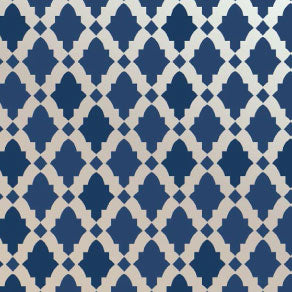 QBIX Stencil 1 Layer - Plastic - Tile Pattern Fleur de Lis image 2
