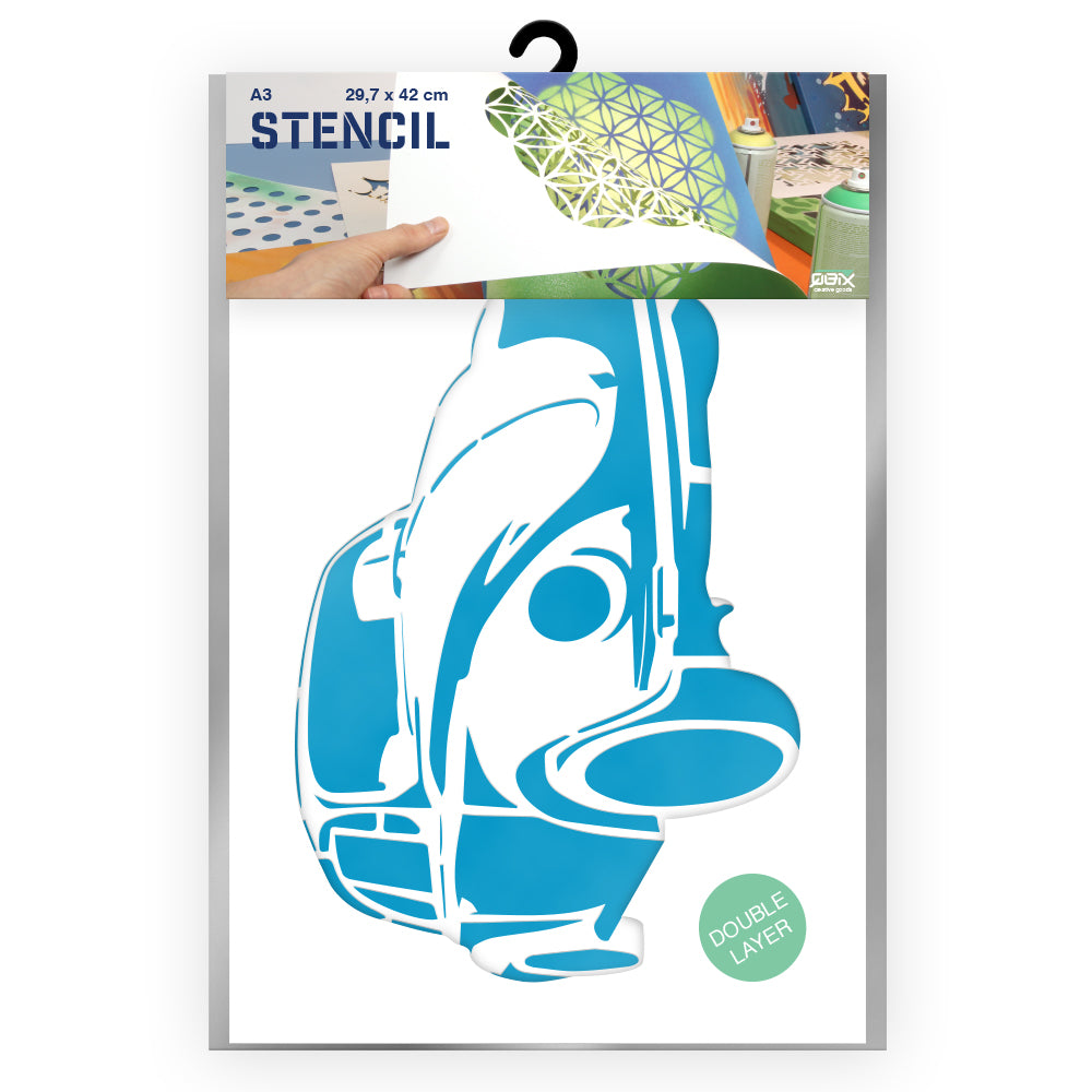 QBIX Stencil 2 Layer - Plastic - Vehicles - VW Beetle image 0