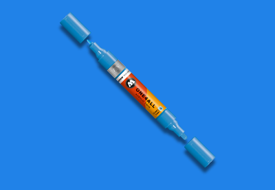 MOLOTOW ONE4ALL Marker Twin - 161 Shock Blue Middle image
