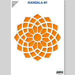 QBIX Stencil 1 Layer - Plastic - Mandala 1 image 1