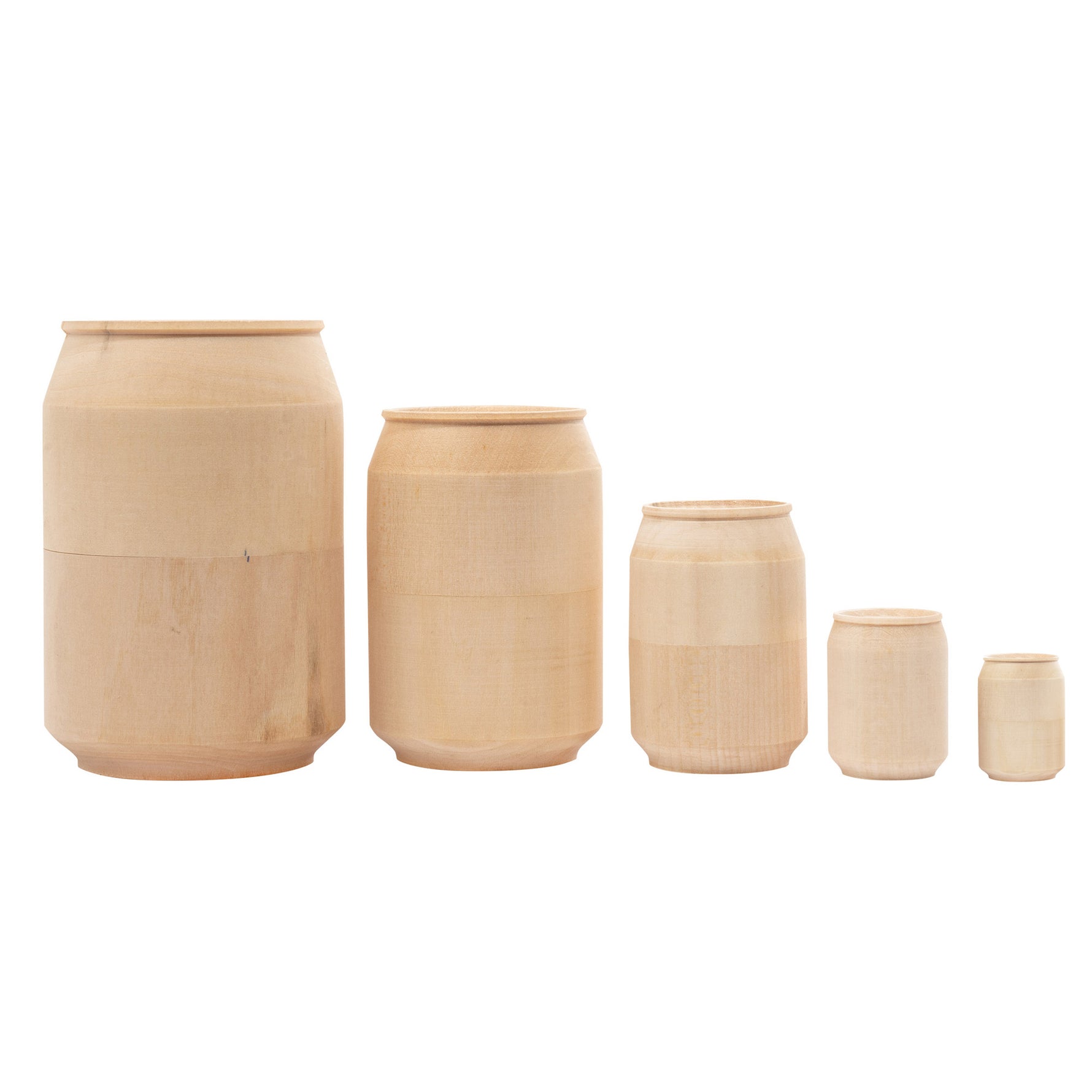 Blank Wooden Nesting Can - 5pc image 0