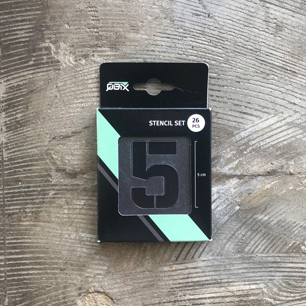 QBIX Plastic Stencil Set - Number Modern - Small image 0