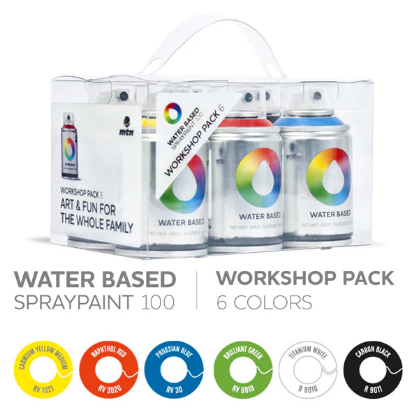 MTN Water Based 100ml Workshop Pack - 6 Cans image 1