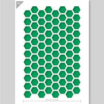 QBIX Stencil 1 Layer - Plastic - Pattern - Hexagon image 1