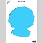QBIX Stencil 2 Layer - Plastic - Idols - Jimi Hendrix image 3