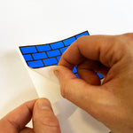FLUX Eggshell Bricks Stickers - Cyan image 3