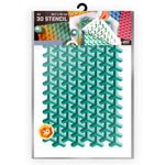 QBIX Stencil 3 Layer - Plastic - Pattern 3D - Fishnet image 0