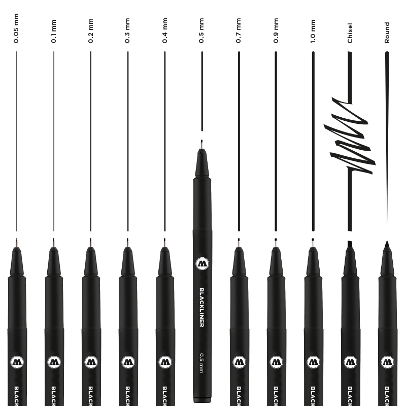 MOLOTOW Blackliner Set - 4pc - Set 1 image 1