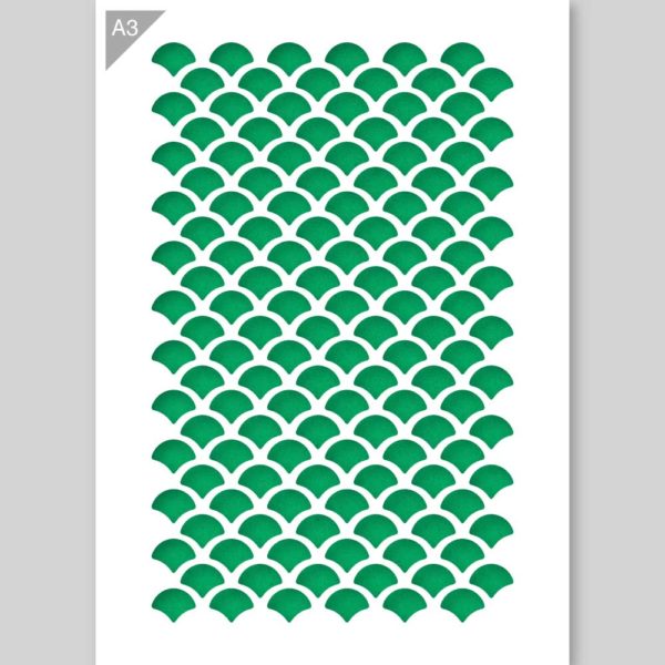 QBIX Stencil 1 Layer - Plastic - Pattern - Scales image 1