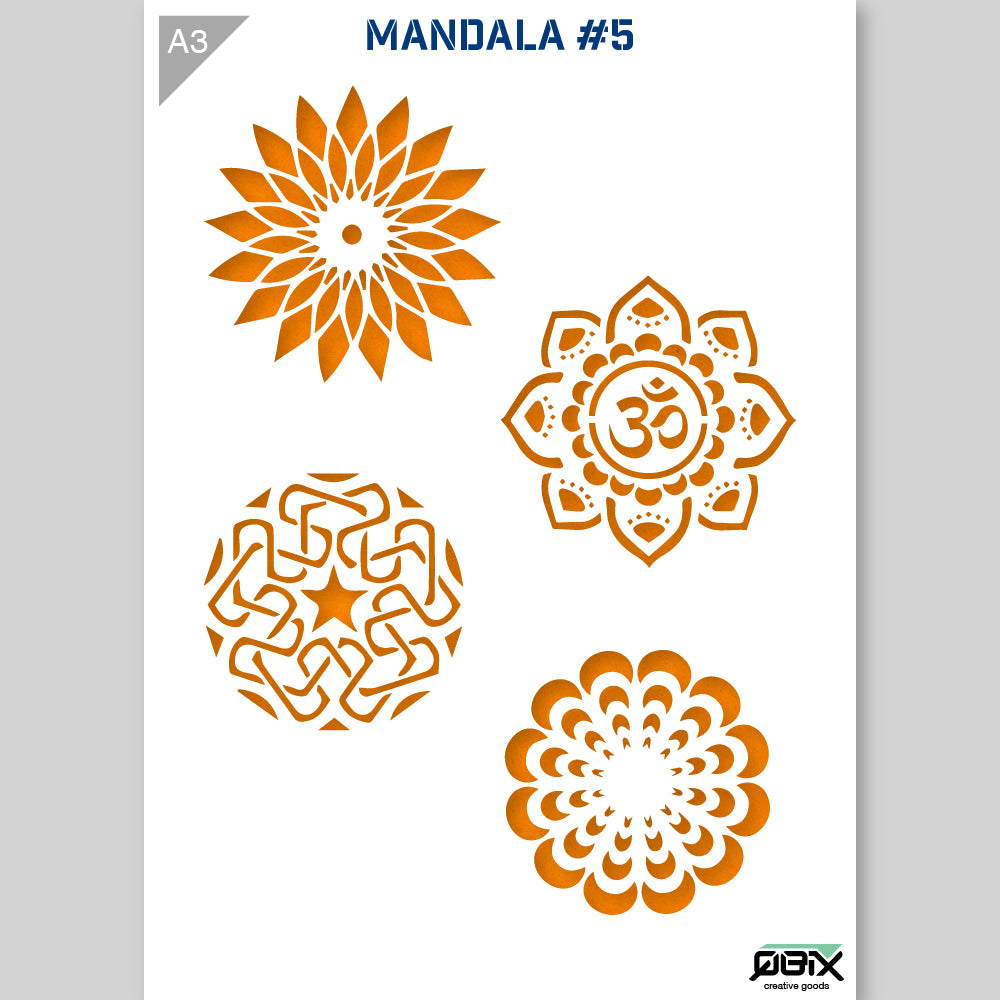 QBIX Stencil 1 Layer - Plastic - Mandala 5 image 2