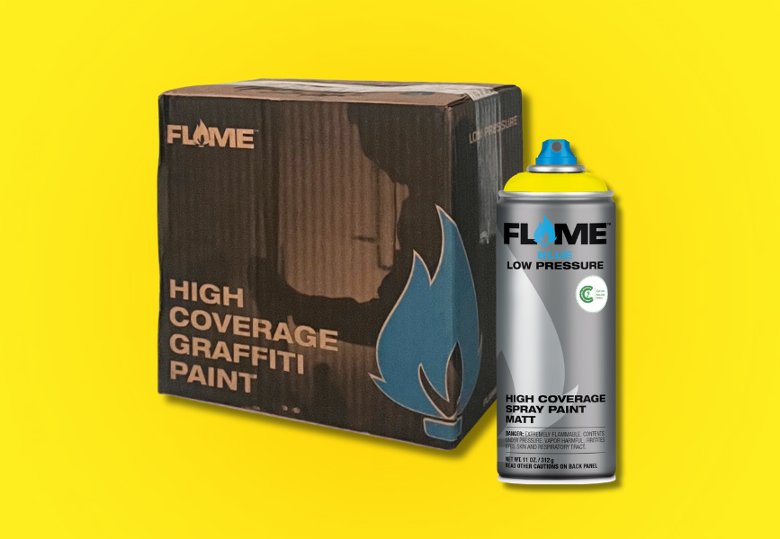 FLAME Blue Neon - Box of 6 - 1000 Yellow image