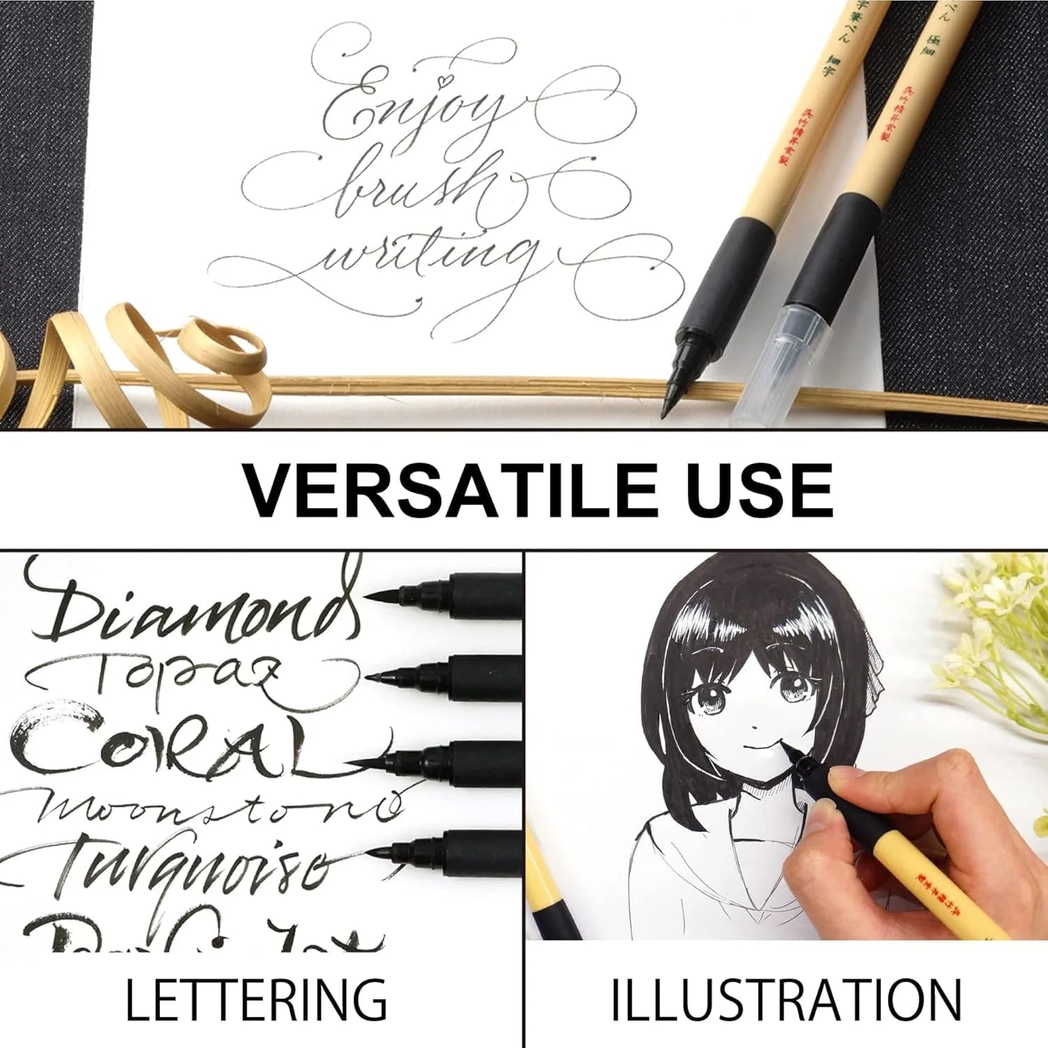 Kuretake Bimoji Fude Pen Set image 1