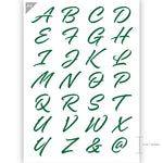 QBIX Stencil A-Z and Numbers - Ornamental Font (2 Sheets) image 4