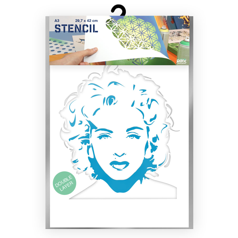 QBIX Stencil 2 Layer - Plastic - Idols - Madonna image 0