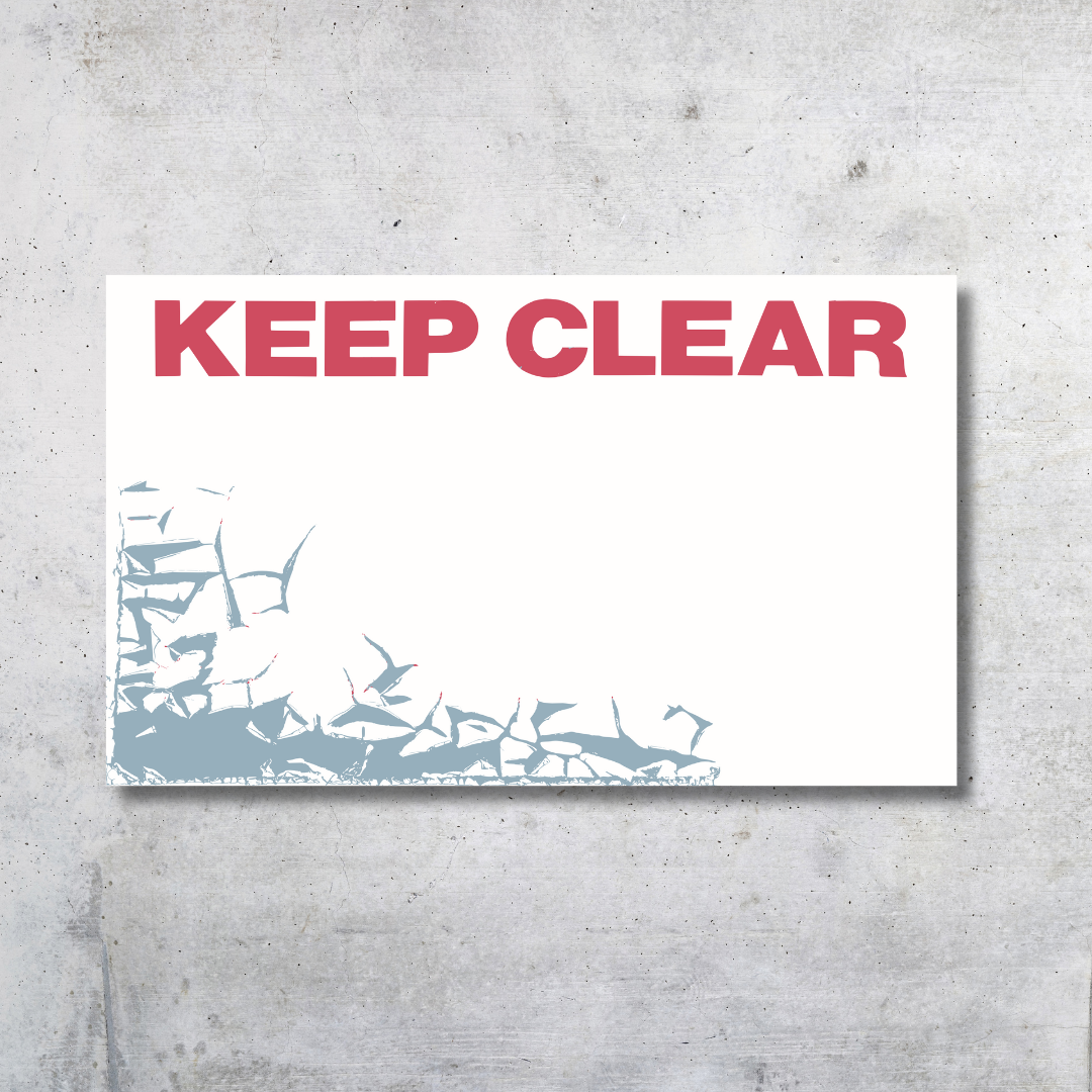 High Tack Sticker Pack 50pc - Keep Clear image 1