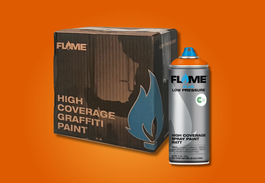 FLAME Blue Neon - Box of 6 - 1002 Orange image