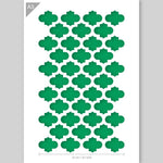 QBIX Stencil 1 Layer - Plastic - Tile Pattern Fleur de Lis 2 image 0