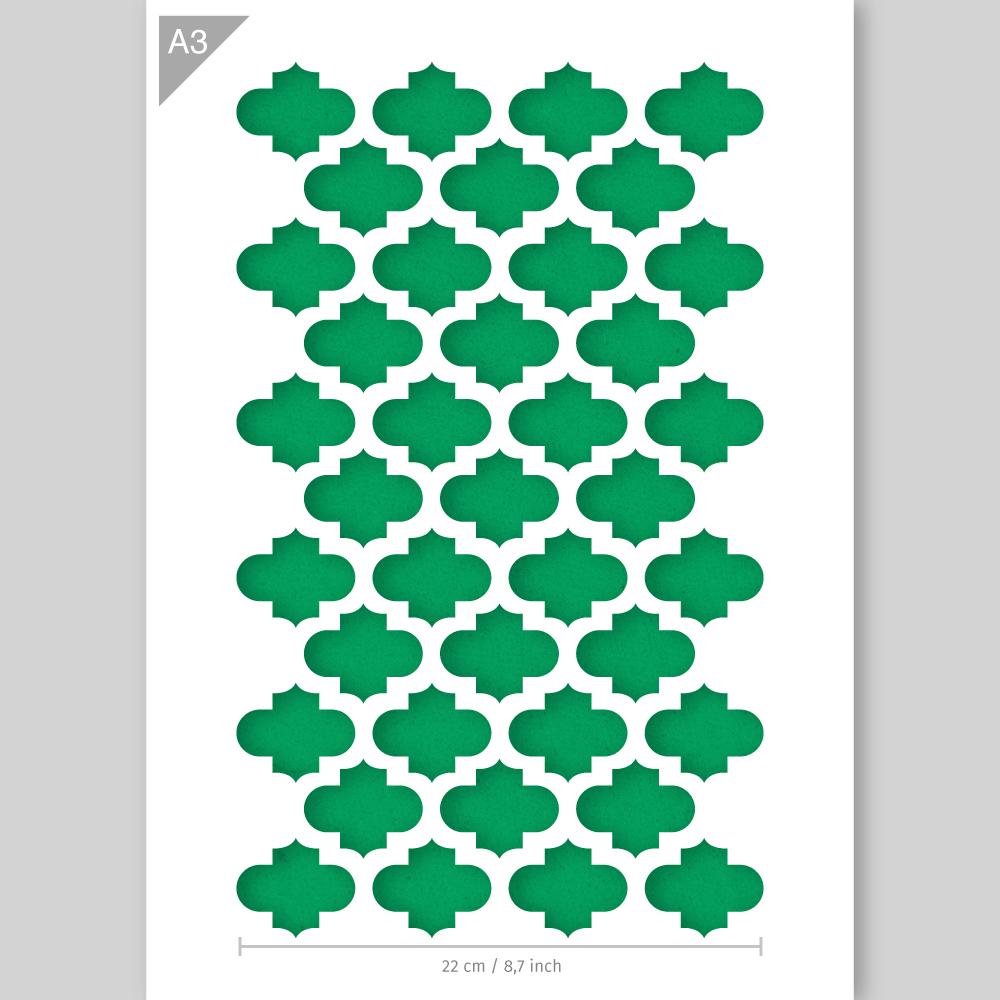 QBIX Stencil 1 Layer - Plastic - Tile Pattern Fleur de Lis 2 image 0